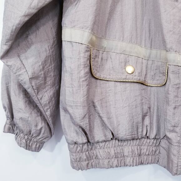 Retro Active Frontier Quilted Iridescent Bomber Jacket - Picture 9 of 11